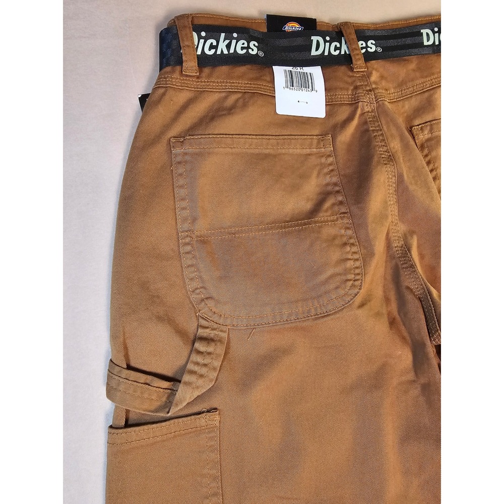 Dickies Women Brown Carpenter Pants with Logo Belt FPR51BD Size 26R NWT - Picture 4 of 8